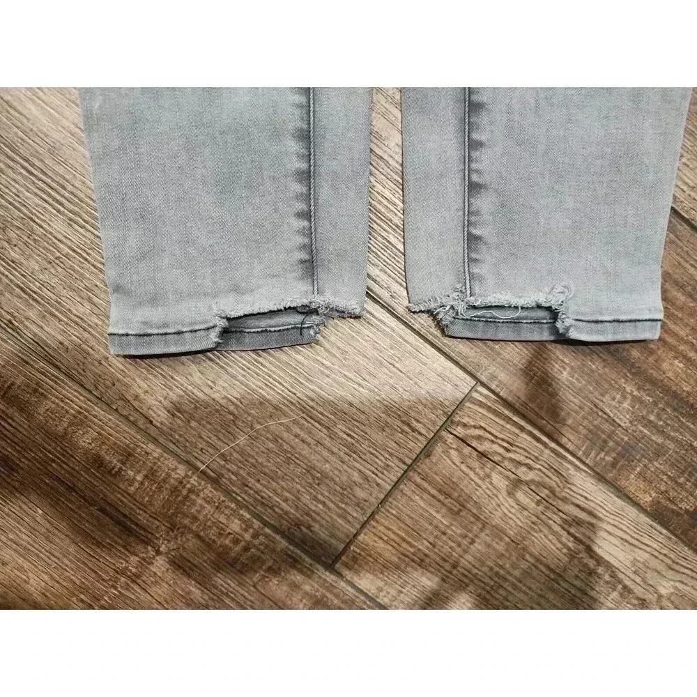Frame Le High Skinny Jeans Size 31 Burton Wash (gray) Stretch Distressed Faded - Picture 6 of 6